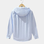 Chemise homme zippée à capuche, vue 3