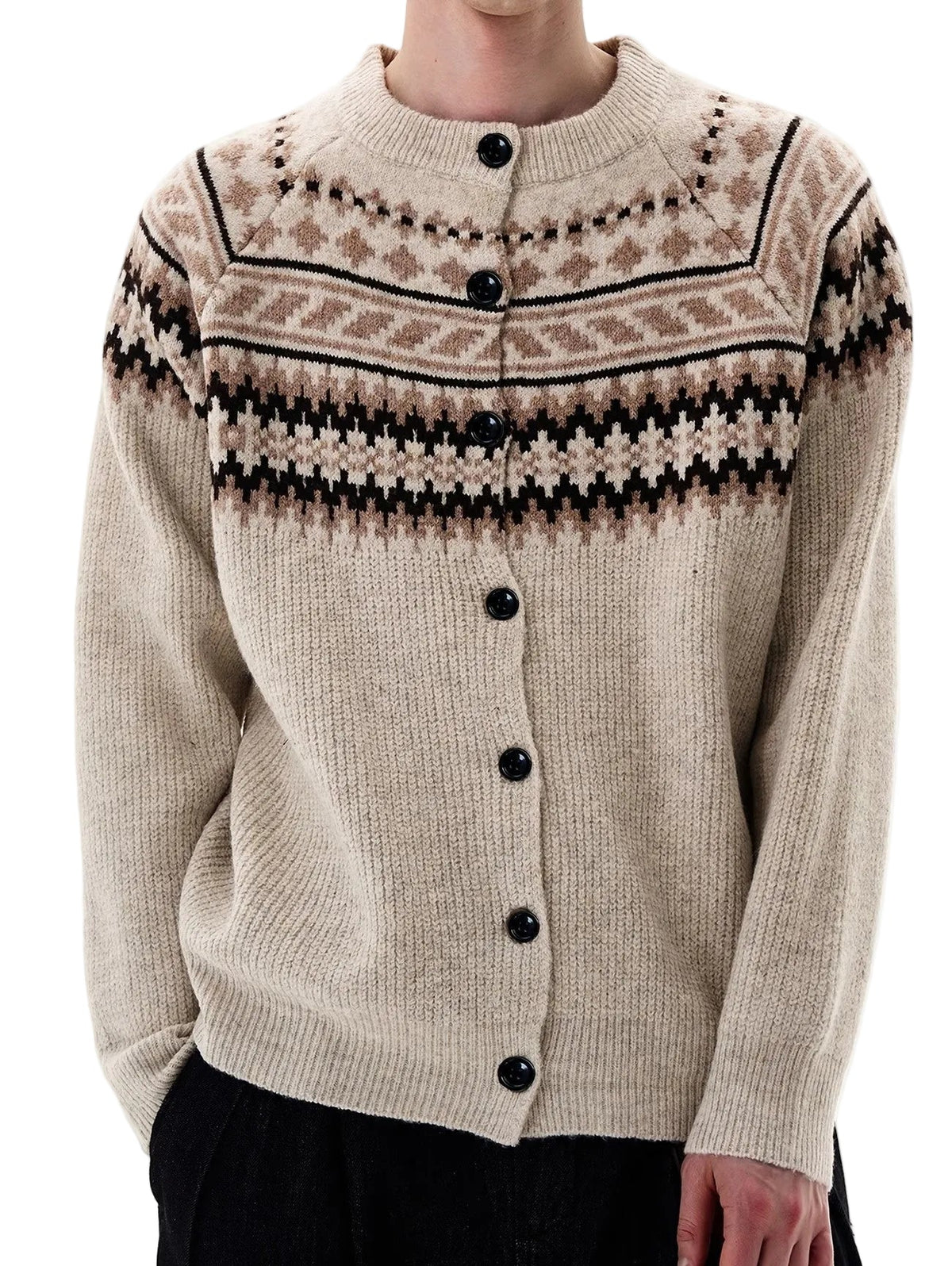 Cardigan Boutonné Côtelé pour Hommes, coloris Multicolore, vue principale