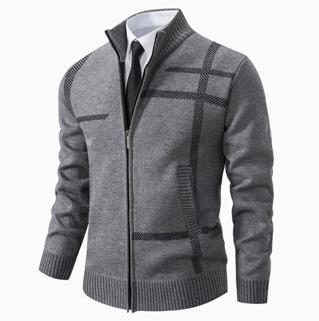 Cardigan homme zippé, coloris Gris