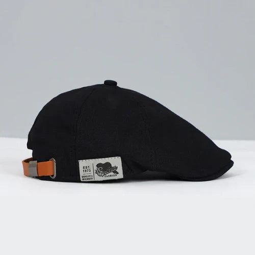 Casquette Plate Ajustable pour Hommes, coloris Noir