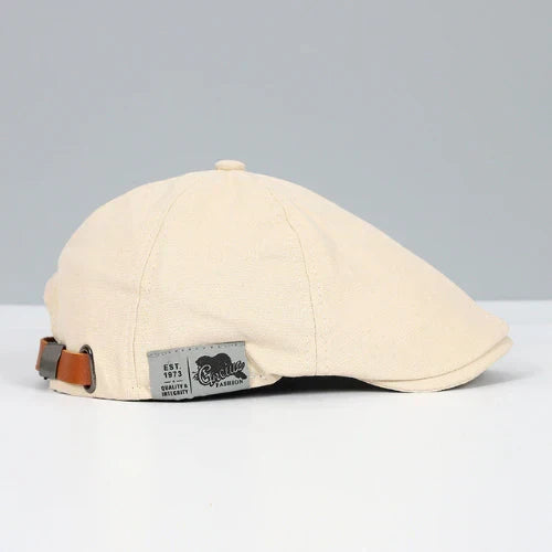 Casquette Plate Ajustable pour Hommes, coloris Beige