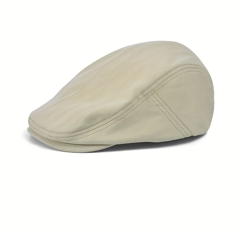 Casquette plate homme unie, coloris Beige