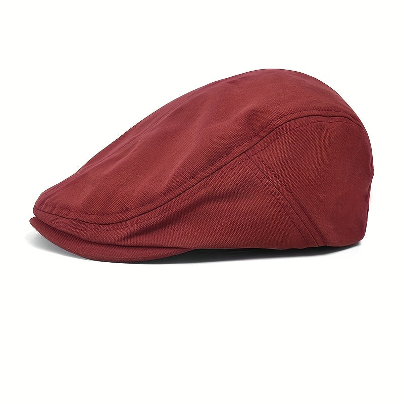 Casquette plate homme unie, coloris Bourgogne