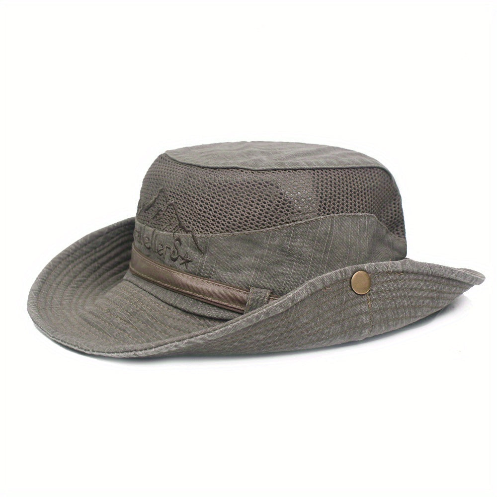 Chapeau de randonnée homme à large bord, coloris Vert