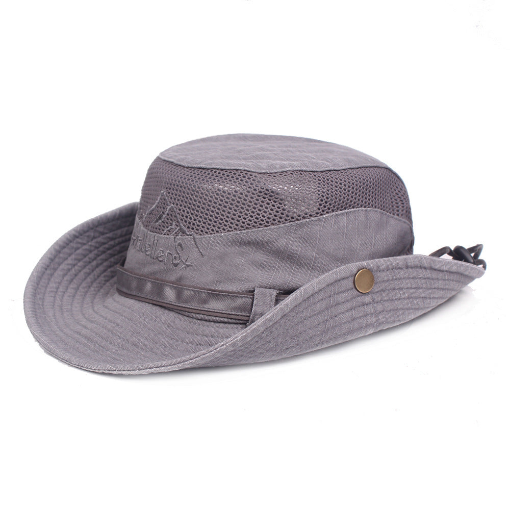 Chapeau de randonnée homme à large bord, coloris Gris