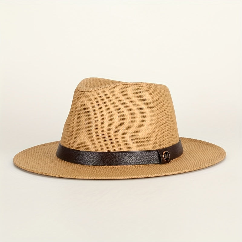 Chapeau fedora homme à large bord, coloris Kaki