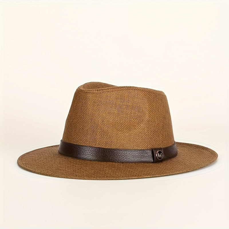 Chapeau fedora homme à large bord, coloris Marron