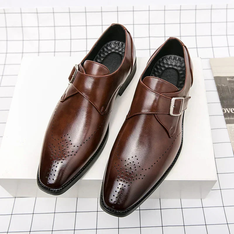 Chaussures de ville pour hommes avec boucle, vue 4
