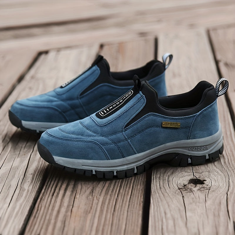 Chaussures homme à enfiler crantées, coloris Bleu