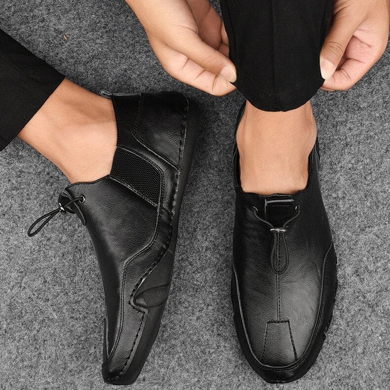 Chaussures homme à enfiler élastiquées, coloris Noir