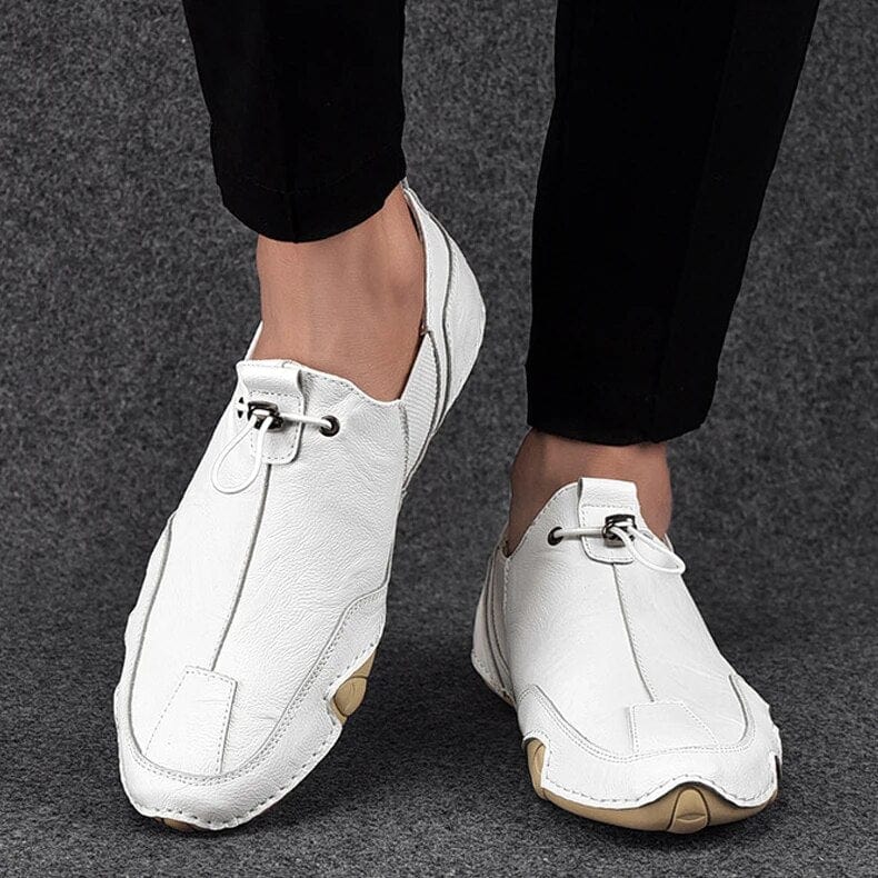 Chaussures homme à enfiler élastiquées, coloris Blanc