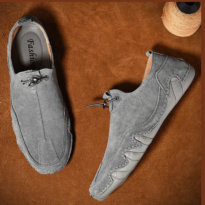 Chaussures homme à enfiler élastiquées, coloris Gris