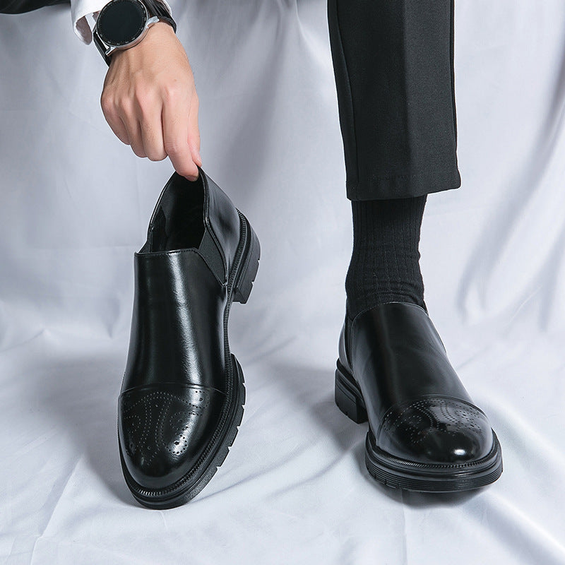 Chaussures homme à enfiler perforées, vue 3
