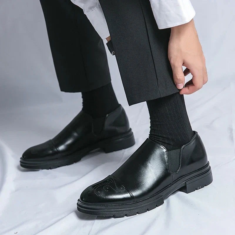 Chaussures homme à enfiler perforées, vue 5