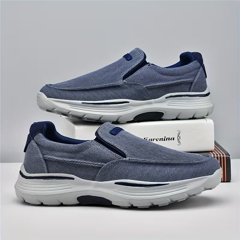 Chaussures homme à enfiler semelle épaisse, coloris Bleu
