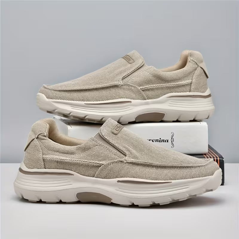 Chaussures homme à enfiler semelle épaisse, coloris Beige