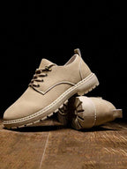 Chaussures homme à lacets crantées, coloris Kaki, vue principale