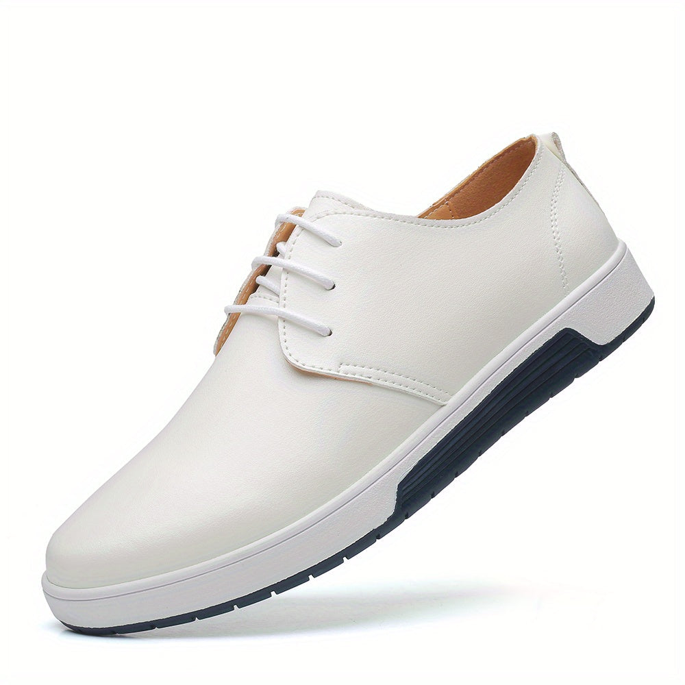 Chaussures homme à lacets perforées, coloris Blanc
