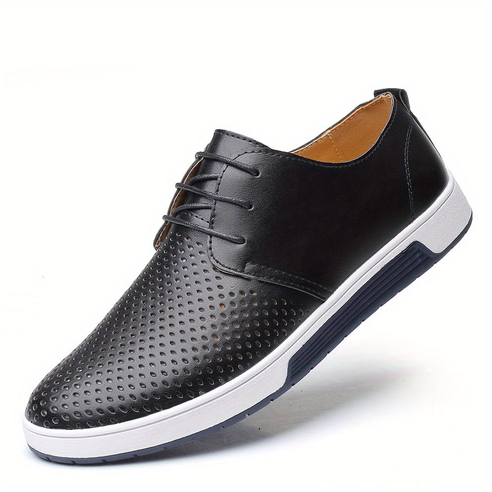 Chaussures homme à lacets perforées, coloris Noir