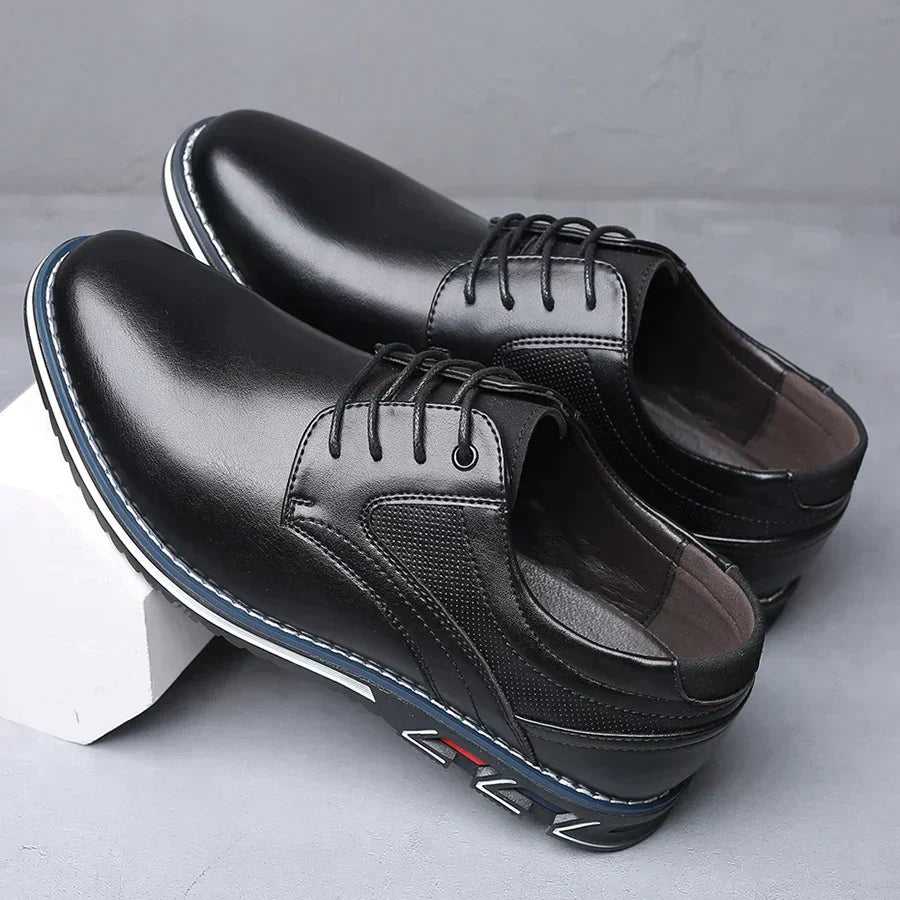 Chaussures homme à lacets semelle épaisse, coloris Noir