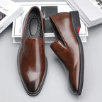Chaussures homme bout allongé, coloris Marron