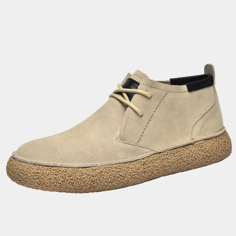 Chaussures homme montantes à lacets, coloris Beige