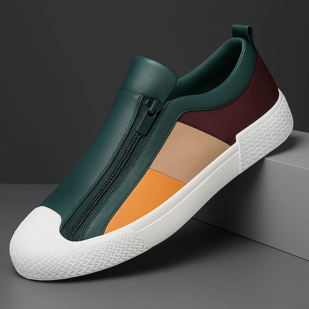 Chaussures homme zippées, coloris Vert