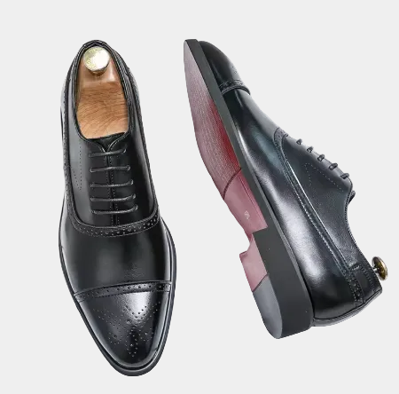 Chaussures homme à lacets bout droit, coloris Noir