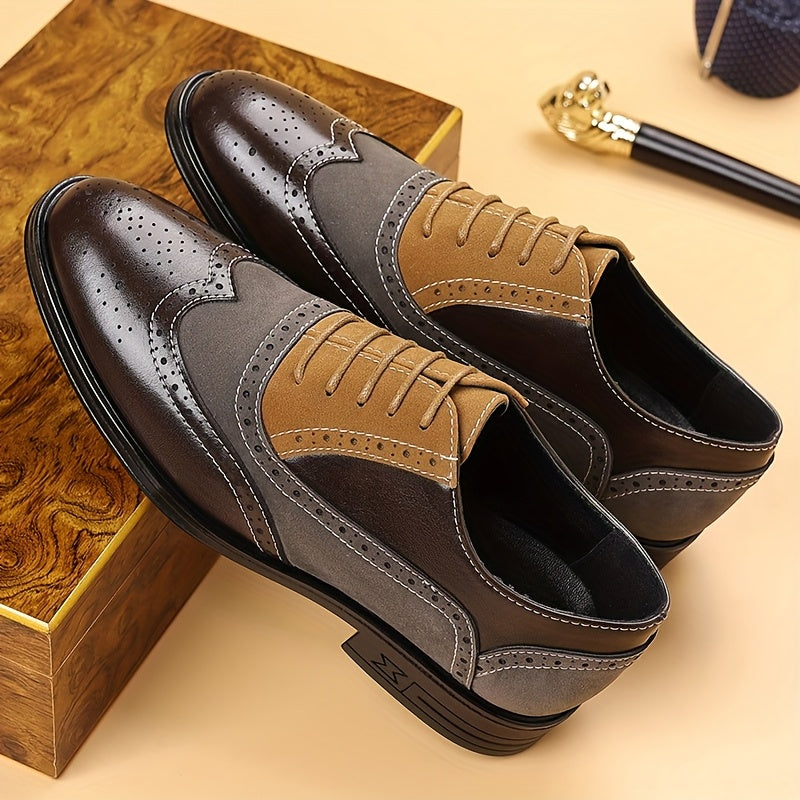 Chaussures richelieu homme bicolores, vue 3