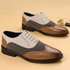 Chaussures richelieu homme bicolores, vue 4