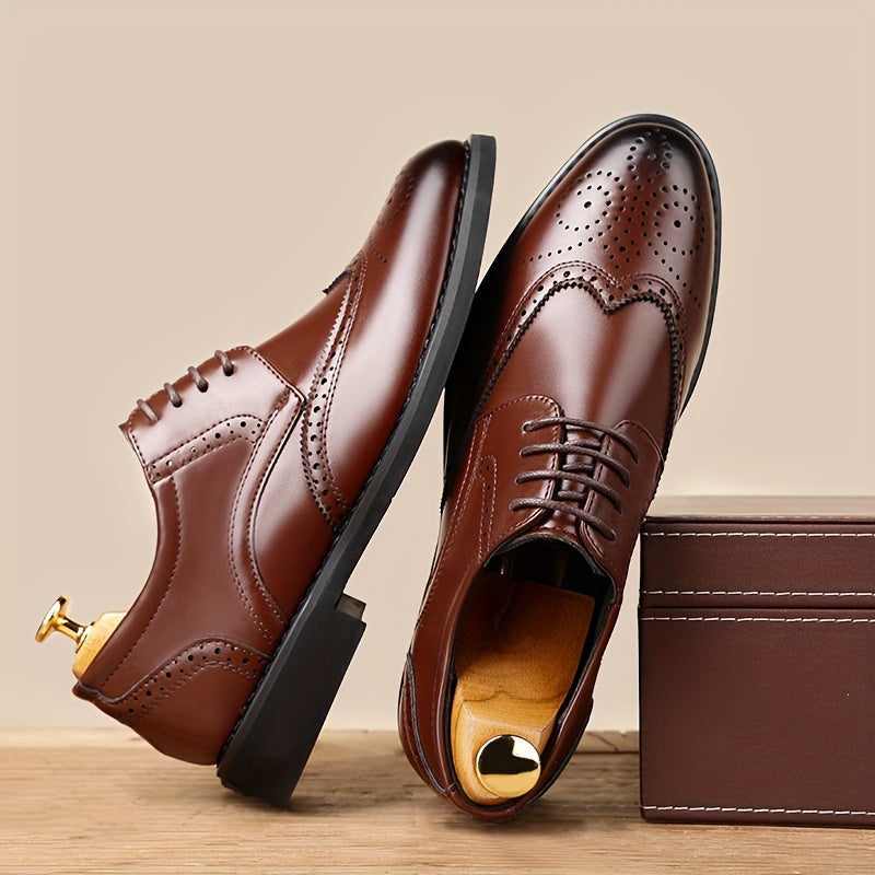 Chaussures richelieu homme perforées, coloris Brun clair