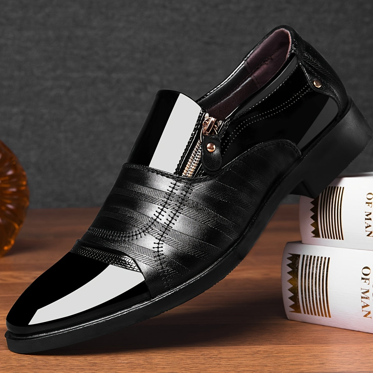 Chaussures ville homme zippées, coloris Noir