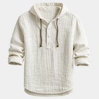 Chemise homme à capuche boutonnée, coloris Blanc