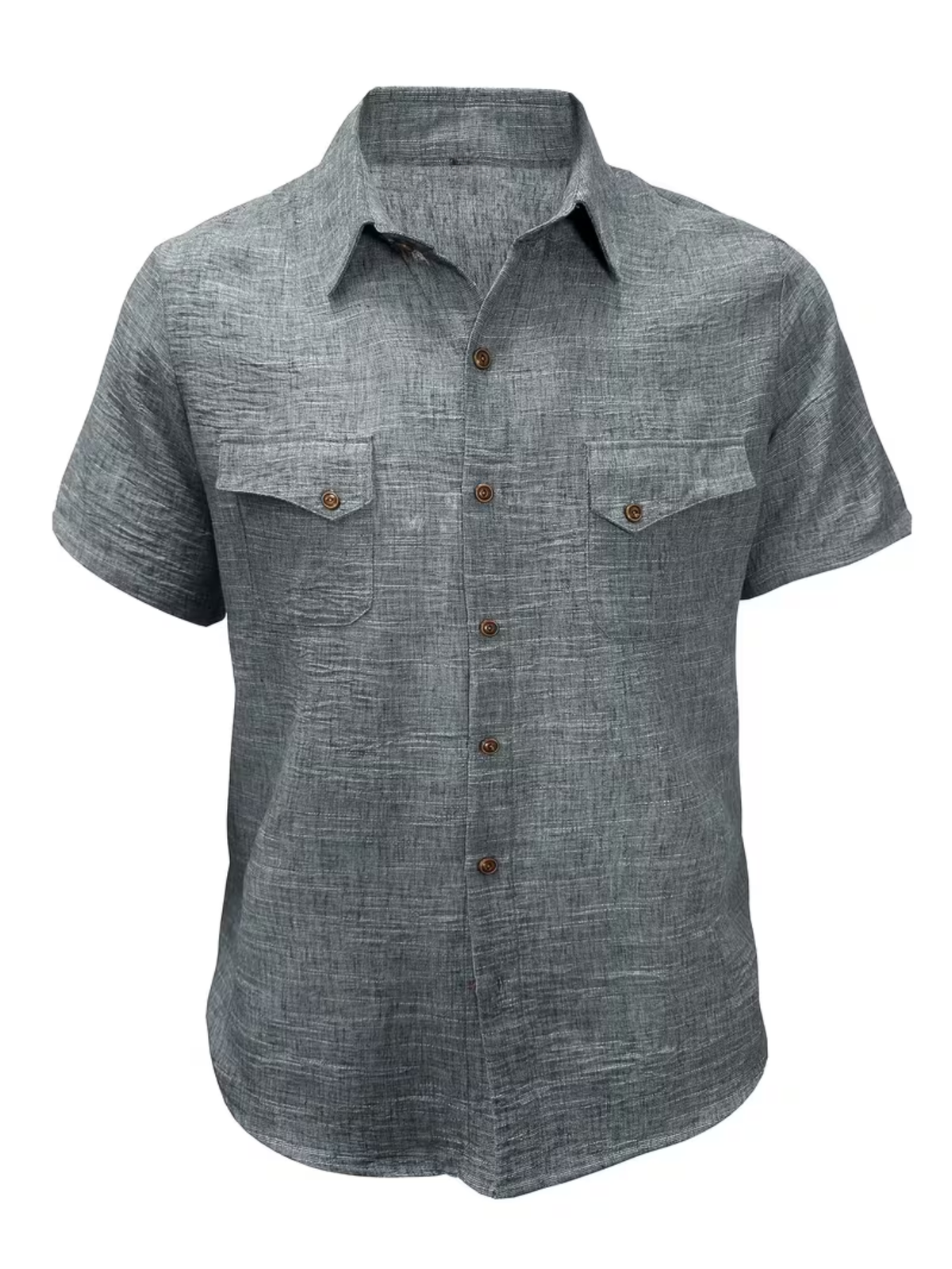 Chemise homme à poches boutonnées, coloris Gris Foncé