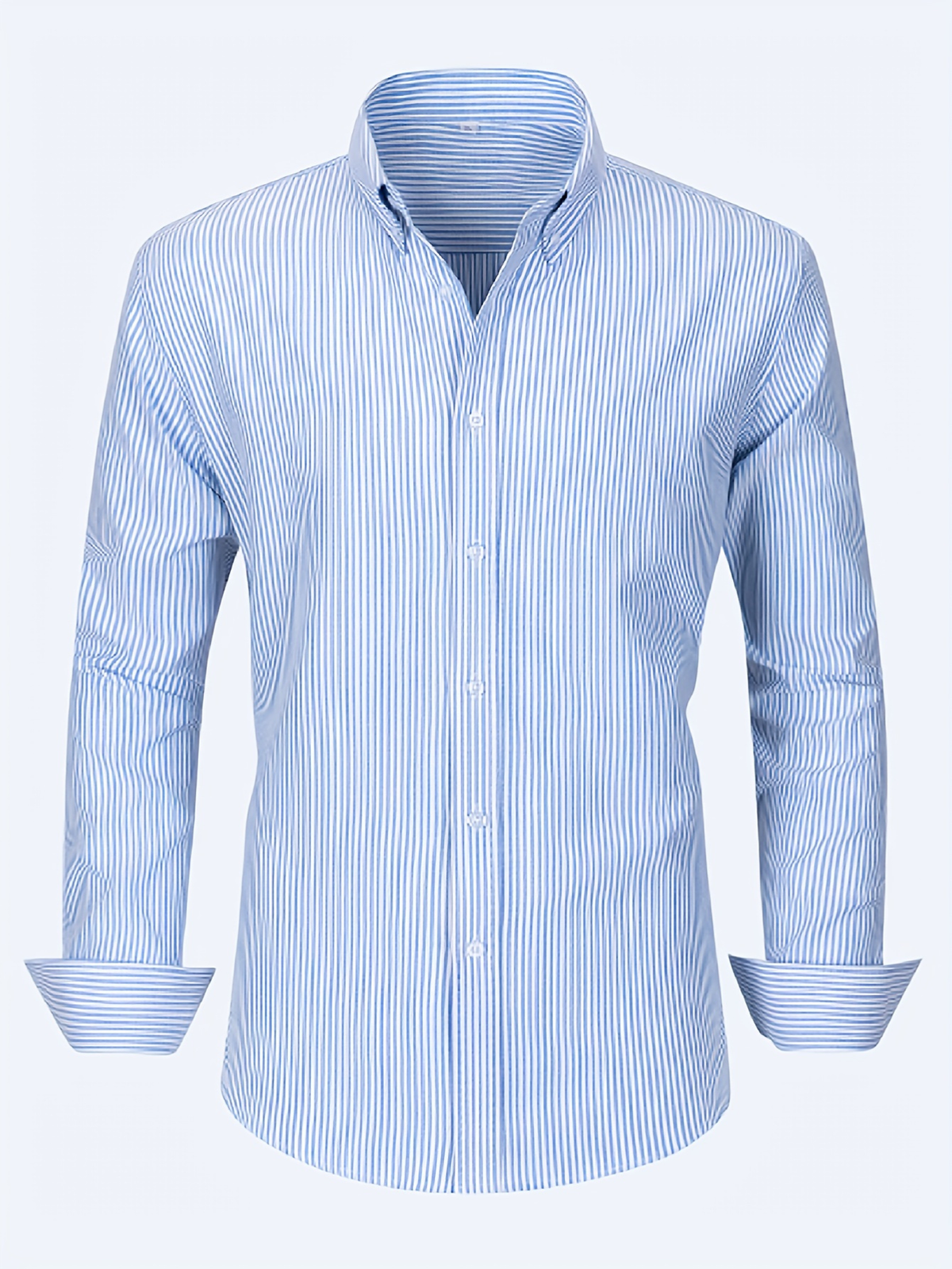 Chemise homme à rayures verticales, coloris Bleu clair