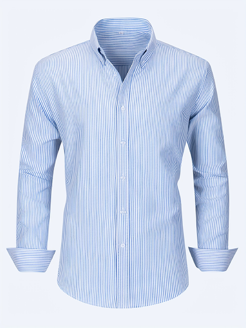 Chemise homme à rayures verticales, coloris Bleu clair
