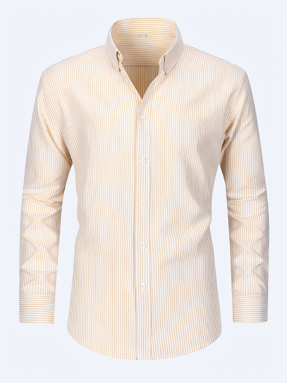 Chemise homme à rayures verticales, coloris Jaune