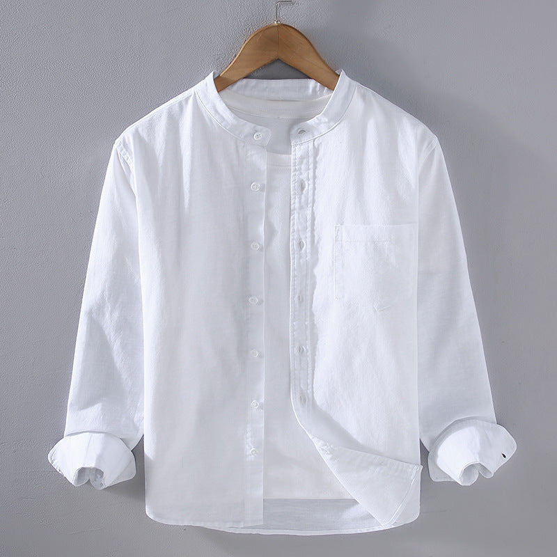 Chemise homme boutonnée poche poitrine, coloris Blanc