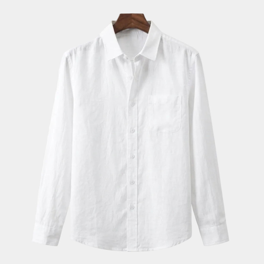 Chemise homme boutonnée, coloris Blanc