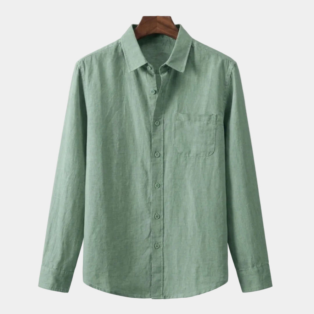 Chemise homme boutonnée, coloris Vert