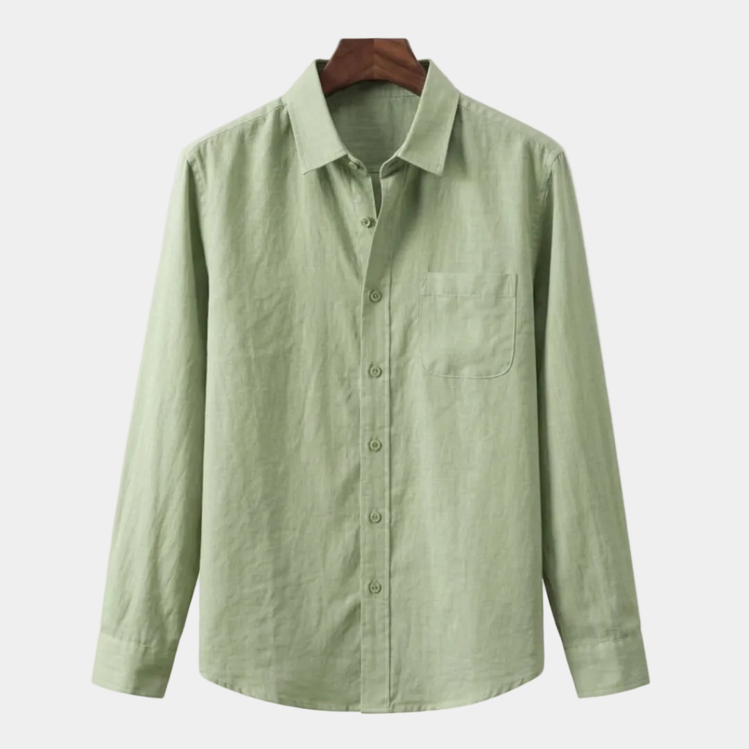 Chemise homme boutonnée, coloris Vert clair