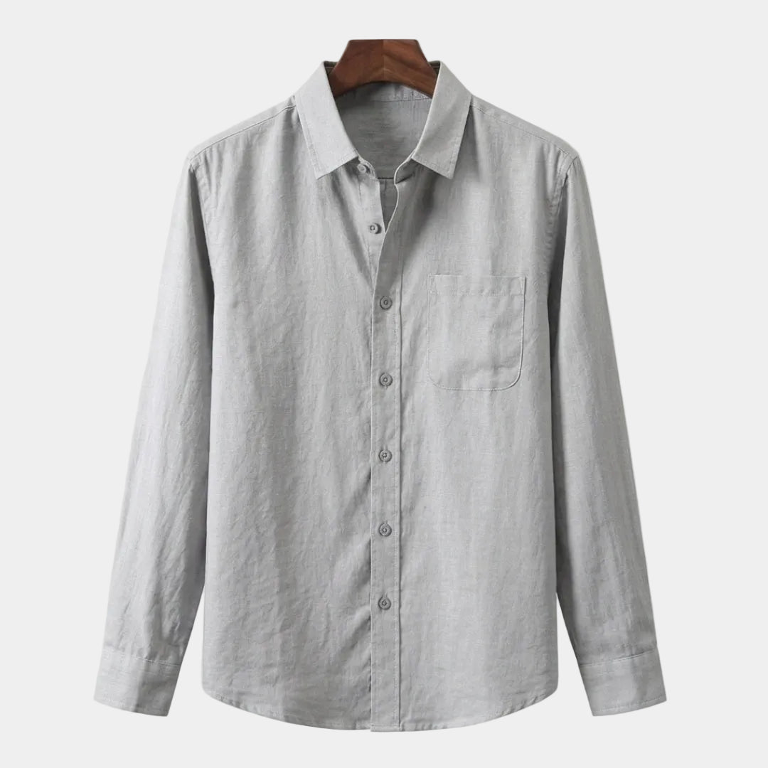 Chemise homme boutonnée, coloris Gris