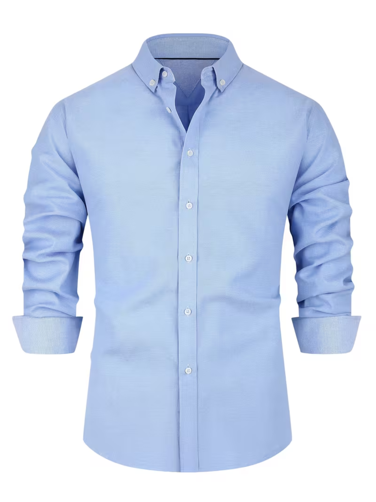 Chemise homme col contrasté, coloris Bleu
