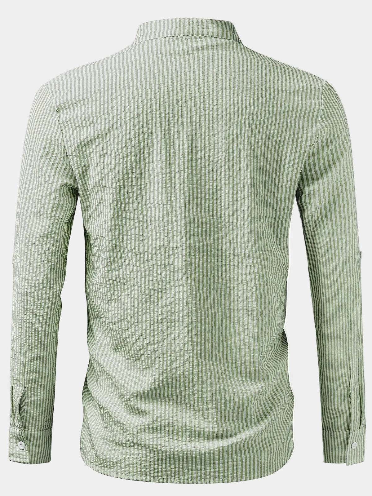 Chemise homme col droit rayée, vue 4
