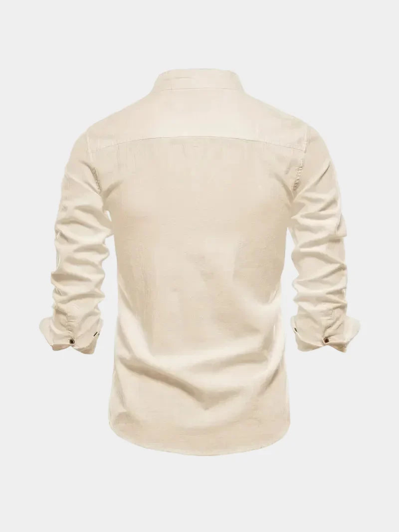 Chemise homme col mao boutonnée, vue 11