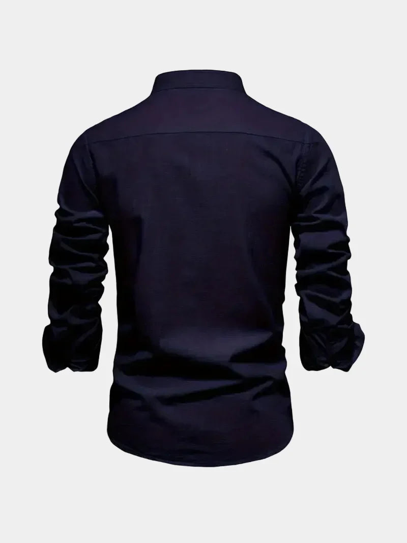 Chemise homme col mao boutonnée, vue 12