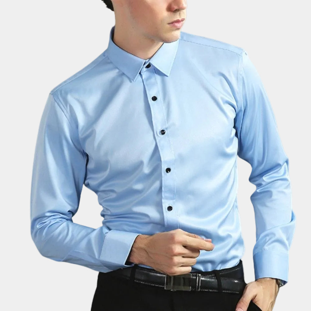 Chemise homme coupe droite, coloris Bleu clair