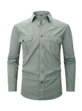 Chemise homme double poche, coloris Vert