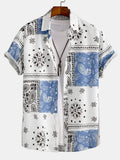 Chemise homme imprimée manches courtes, coloris Blanc