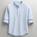 Chemise homme manches retroussées, coloris Bleu clair